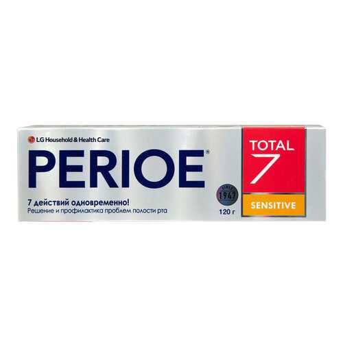 Зубная паста LG Household & Health Care Perioe Total 7 Sensitive 120 г в МейТан