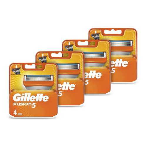 Годовой запас сменных кассет для бритья Gillette Fusion5, 4*4 (16 шт) в МейТан
