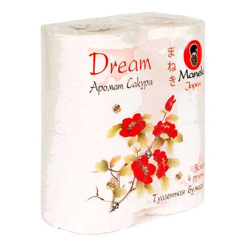 Туалетная бумага Maneki Dream С ароматом сакуры 4 шт в МейТан