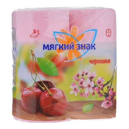 Туалетная бумага Мягкий Знак Deluxe Черешня 2-ух слойная 4 шт. в МейТан