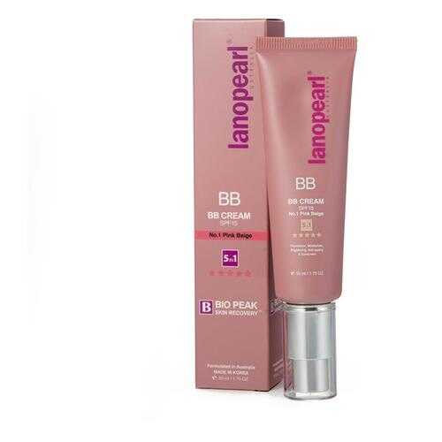 BB крем Lanopearl розово бежевый 5в1 SPF15 No.1 в МейТан