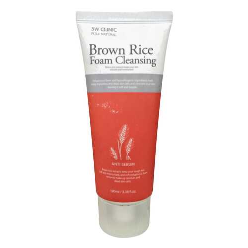 Пенка для умывания 3W Clinic Brown Rice Foam 130 г в МейТан
