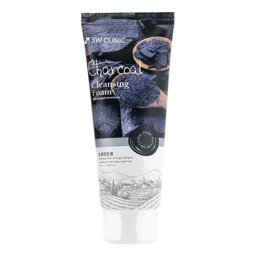 Пенка для умывания 3W Clinic Charcoal Foam Cleansing 100 мл в МейТан