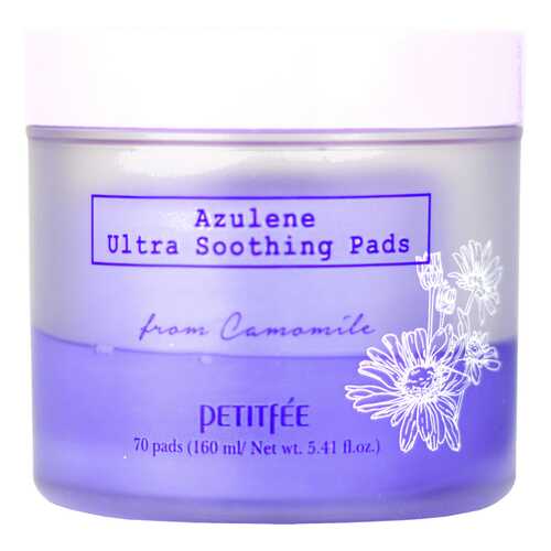 Успокаивающие диски Petitfee Azulene Ultra Soothing Pads 70 шт в МейТан