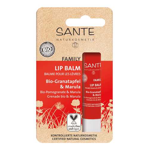 Бальзам для губ SANTE Lipstick Balm Pomegranate and Marula 4 г в МейТан