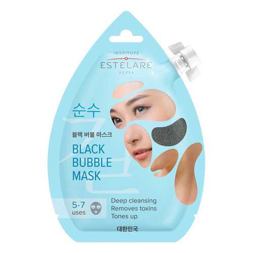 Черная пенящаяся маска Estelare Black Bubble Mask 20 мл в МейТан