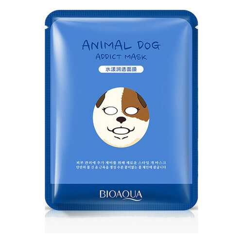 Маска для лица Bioaqua Animal Face Addict Dog 30 г в МейТан