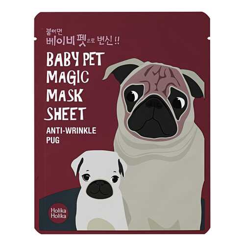 Маска для лица Holika Holika Baby Pet Magic Mask Sheet Anty-wrinkle Pug 22 мл в МейТан