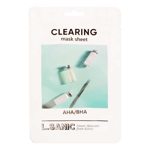 Маска для лица L.SANIC AHA/BHA Clearing Mask Sheet 25 мл в МейТан