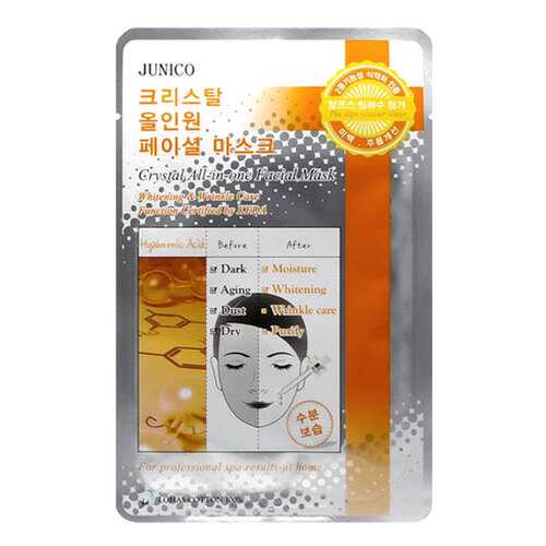 Маска для лица Mijin Junico Crystal All-in-one Facial Hyaluronic 25 г в МейТан