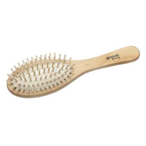 Щетка Dewal Beauty серия Эко массажная с деревянным штифтом, овальная DBW436ECO в МейТан
