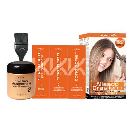 Набор средств для волос Kativa Keratina & Argan Oil Alisado Brasileno Sin Formol Kit в МейТан