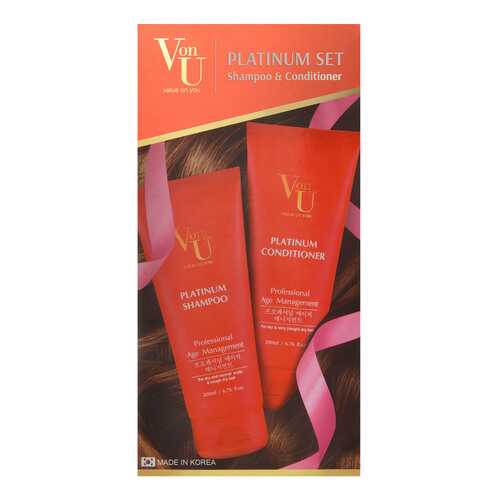 Набор средств для волос Von U Platinum Set Shampoo & Conditioner 2x200 мл в МейТан