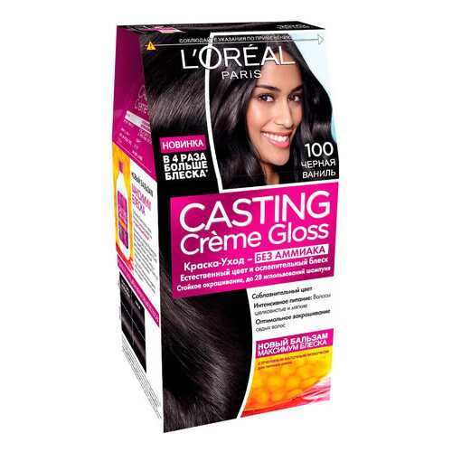 Краска для волос L`Oreal Paris Casting Creme Gloss 100 Черная ваниль в МейТан
