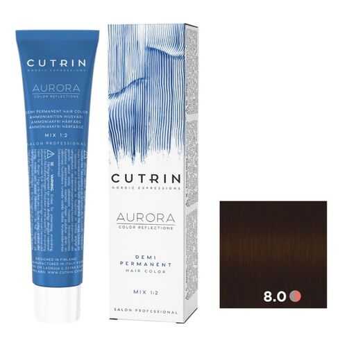 Крем-краситель для волос AURORA DEMI PERMANENT CUTRIN 8.0 светлый блондин 60 мл в МейТан