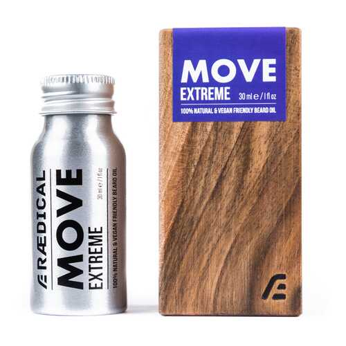 Масло для бороды Raedical MOVE EXTREME в футляре из грецкого ореха , 30 мл в МейТан
