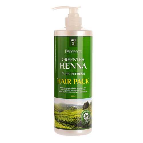 Маска для волос Deoproce GreenTea Henna Pure Refresh Hair Pack 1000 мл в МейТан