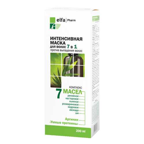 Маска Elfa Pharm Интенсив 7в1 против выпадения волос 200 мл в МейТан